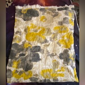 Fabric 2011 Dwell Studio Robert Allen Home Yellow Black Floral Retro 54” X 46”
